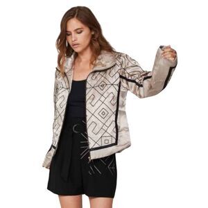 NEW Nu Denmark Embroidered Zip Jacket